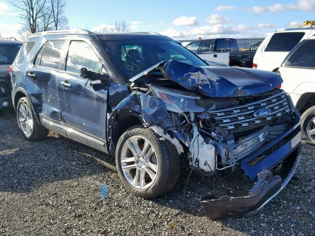 1FM5K8FH6HGB05622 - 2017 FORD EXPLORER L BLUE photo 1