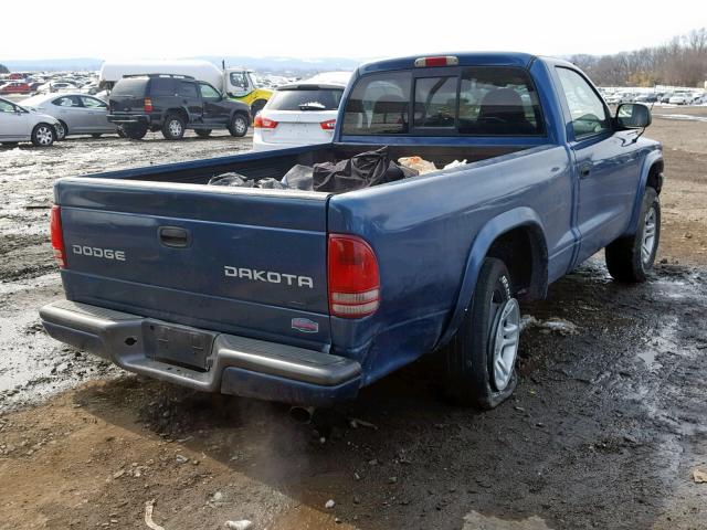 1D7GG36N83S132971 - 2003 DODGE DAKOTA SPO BLUE photo 4