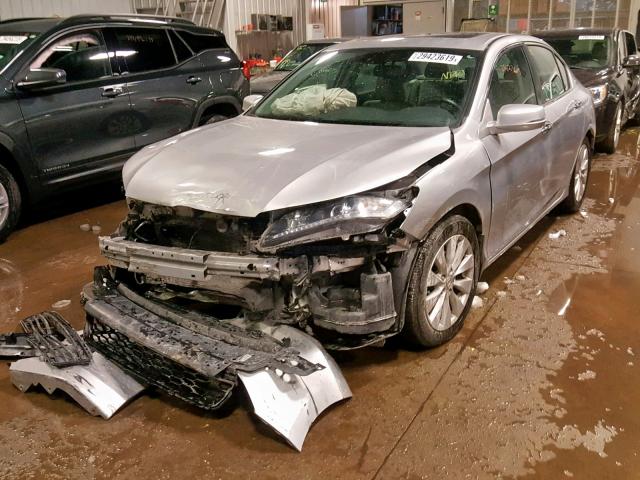 1HGCR2F87EA066690 - 2014 HONDA ACCORD EXL SILVER photo 2