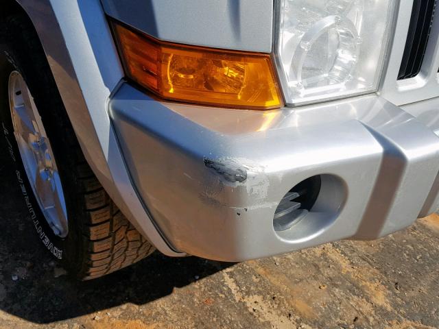 1J8HH48K86C289363 - 2006 JEEP COMMANDER SILVER photo 9