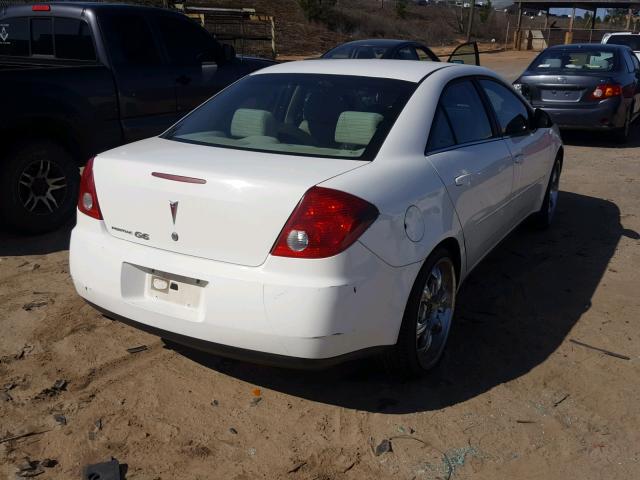 1G2ZF58B274152815 - 2007 PONTIAC G6 VALUE L WHITE photo 4