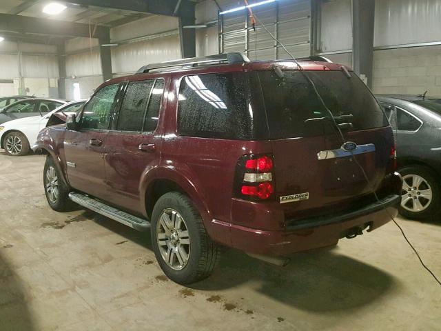 1FMEU75E08UB01482 - 2008 FORD EXPLORER L BURGUNDY photo 3