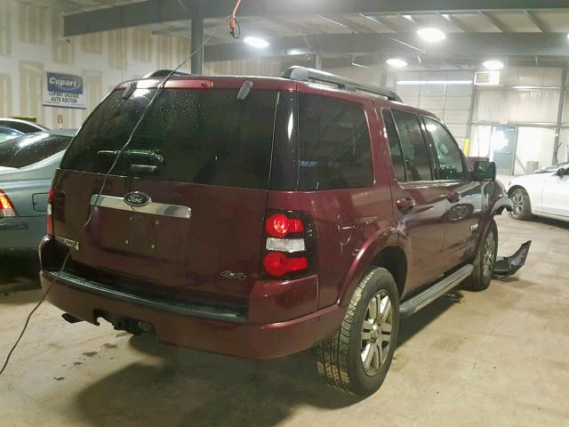 1FMEU75E08UB01482 - 2008 FORD EXPLORER L BURGUNDY photo 4