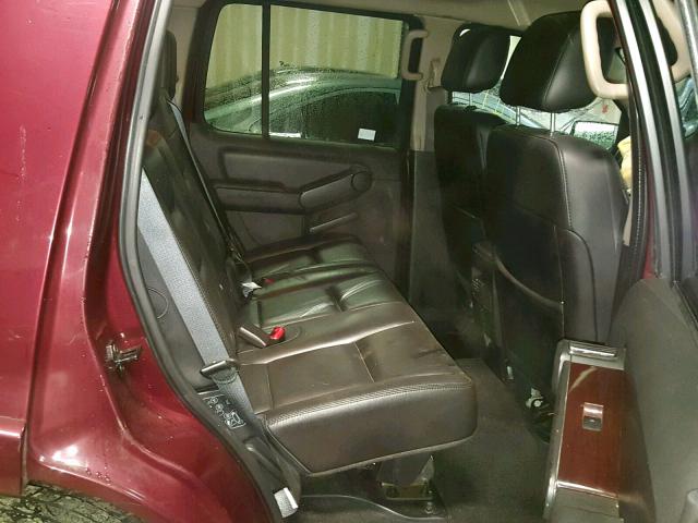 1FMEU75E08UB01482 - 2008 FORD EXPLORER L BURGUNDY photo 6