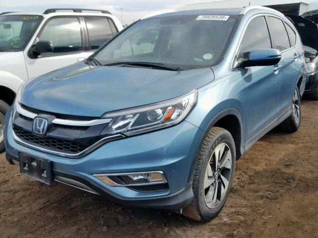 5J6RM4H93GL031431 - 2016 HONDA CR-V TOURI BLUE photo 2