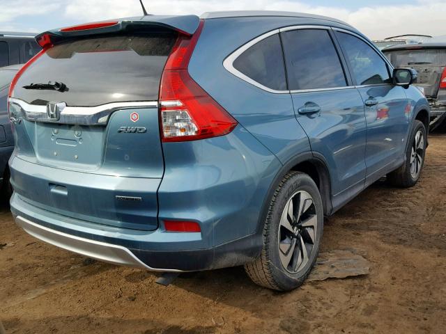 5J6RM4H93GL031431 - 2016 HONDA CR-V TOURI BLUE photo 4