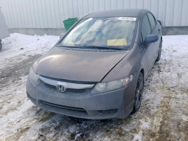 2HGFA15249H009446 - 2009 HONDA CIVIC DX GRAY photo 2