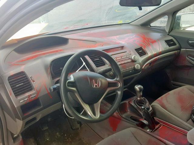 2HGFA15249H009446 - 2009 HONDA CIVIC DX GRAY photo 9