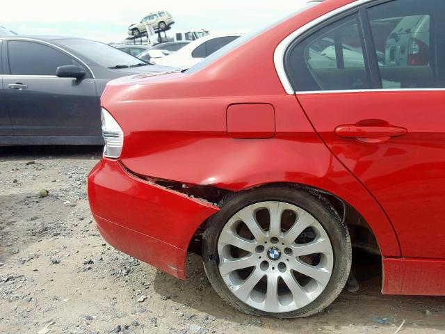 WBAVB33586KS38732 - 2006 BMW 330 I RED photo 9