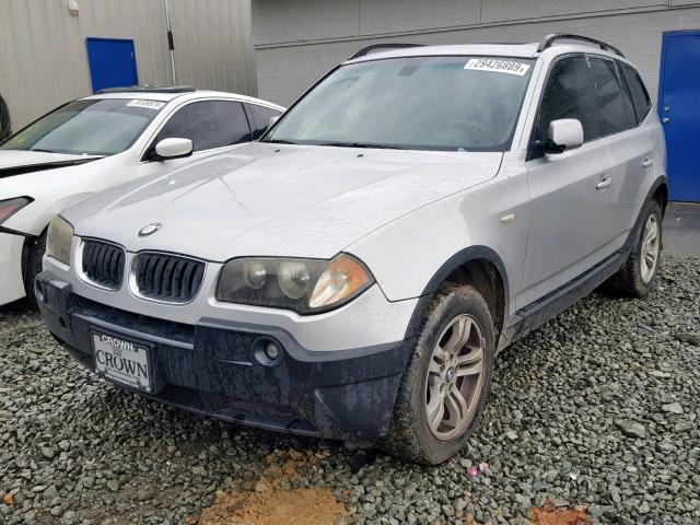 WBXPA93435WD02861 - 2005 BMW X3 3.0I SILVER photo 2