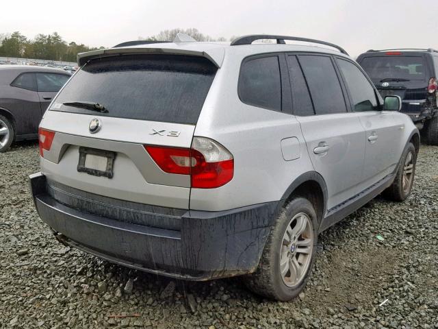 WBXPA93435WD02861 - 2005 BMW X3 3.0I SILVER photo 4