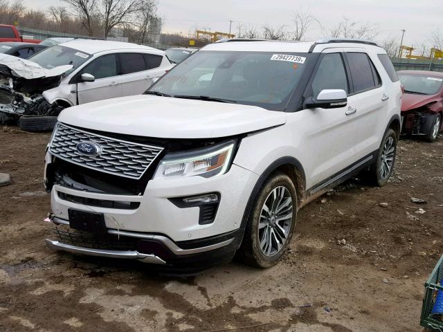 1FM5K8HT1JGA79941 - 2018 FORD EXPLORER P WHITE photo 2