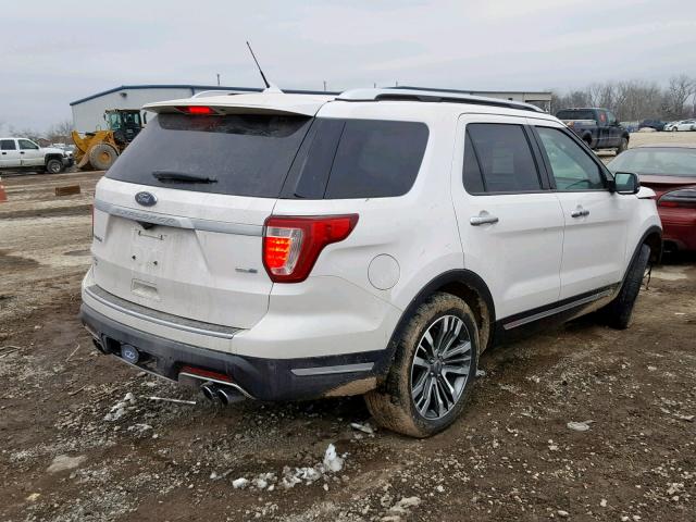 1FM5K8HT1JGA79941 - 2018 FORD EXPLORER P WHITE photo 4