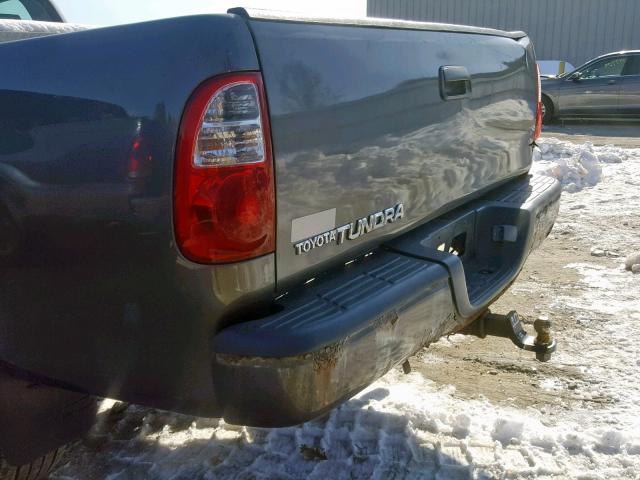 5TBJU32165S452855 - 2005 TOYOTA TUNDRA GRAY photo 9