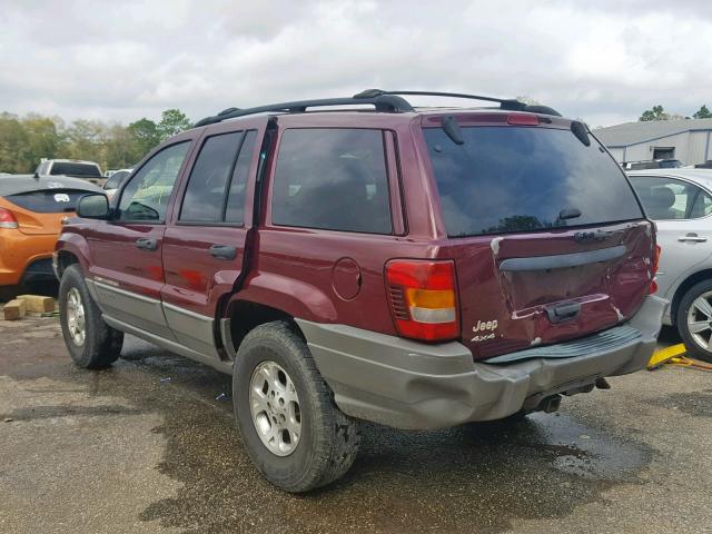 1J4GW48S02C314849 - 2002 JEEP GRAND CHER MAROON photo 3