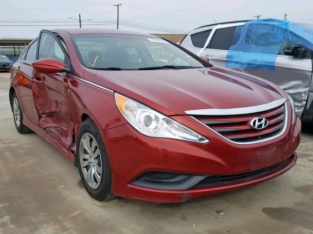 5NPEB4AC8EH823186 - 2014 HYUNDAI SONATA GLS BURGUNDY photo 1