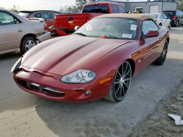 SAJJA42C7YNA01875 - 2000 JAGUAR XK8 BURGUNDY photo 2