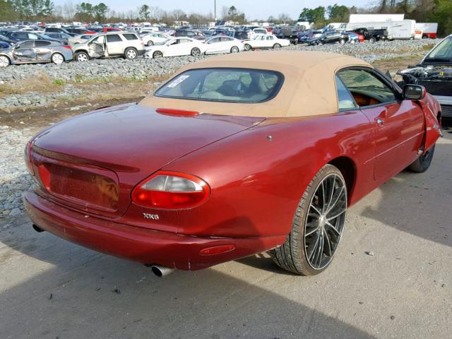 SAJJA42C7YNA01875 - 2000 JAGUAR XK8 BURGUNDY photo 4