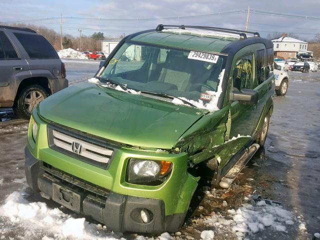 5J6YH28757L007036 - 2007 HONDA ELEMENT EX GREEN photo 2