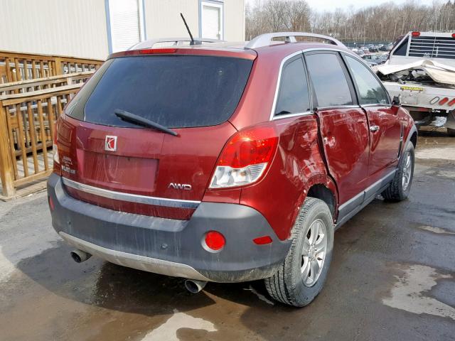 3GSDL43N78S586731 - 2008 SATURN VUE XE RED photo 4