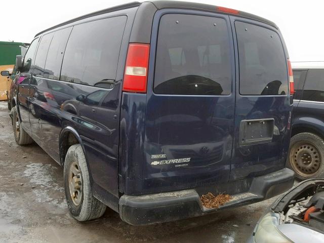 1GNFG154981188098 - 2008 CHEVROLET EXPRESS G1 BLUE photo 3