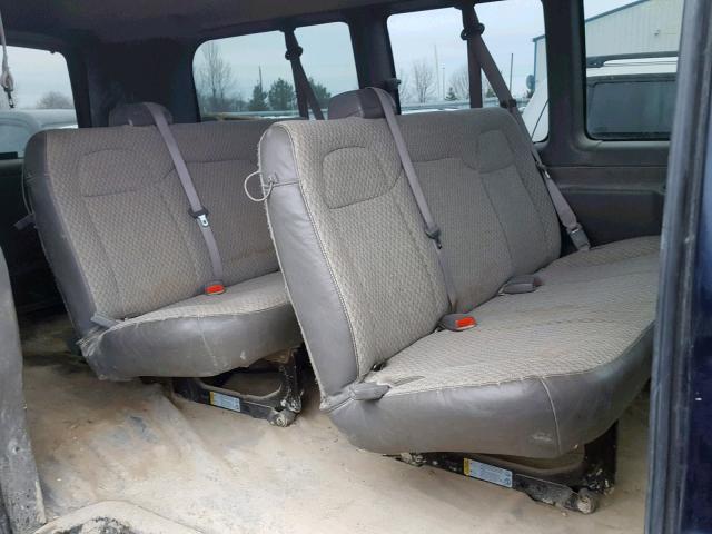 1GNFG154981188098 - 2008 CHEVROLET EXPRESS G1 BLUE photo 6