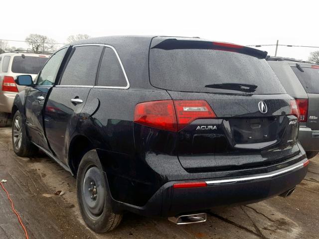 2HNYD2H68CH532747 - 2012 ACURA MDX ADVANC BLACK photo 3