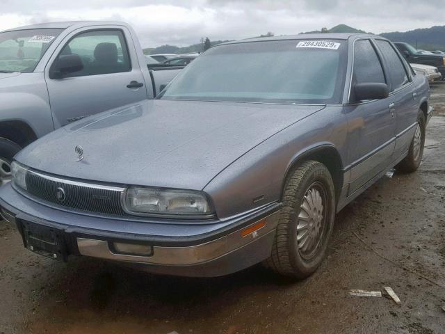 2G4WD54L1M1827690 - 1991 BUICK REGAL LIMI BLUE photo 2