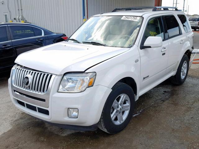 4M2CU29369KJ15773 - 2009 MERCURY MARINER HY WHITE photo 2