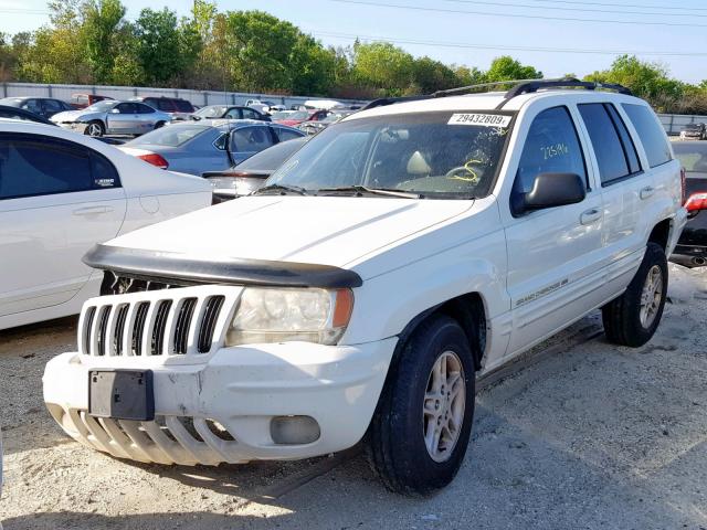 1J4G268S2XC698390 - 1999 JEEP GRAND CHER WHITE photo 2