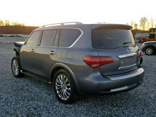 JN8AZ2NC1F9371234 - 2015 INFINITI QX80 GRAY photo 3