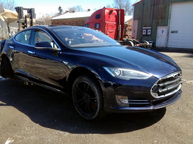 5YJSA1H17EFP42283 - 2014 TESLA MODEL S BLUE photo 1