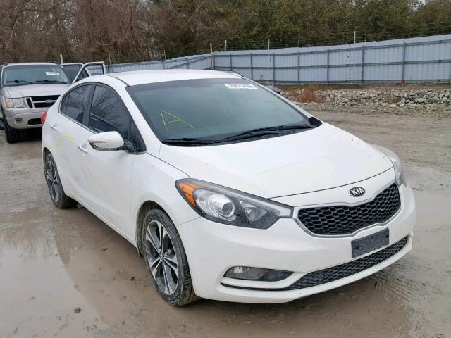 KNAFX4A85E5055911 - 2014 KIA FORTE EX WHITE photo 1