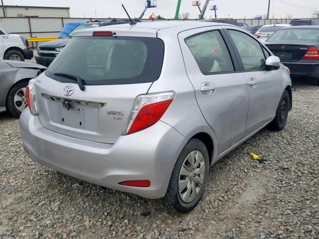 JTDKTUD33ED578265 - 2014 TOYOTA YARIS SILVER photo 4