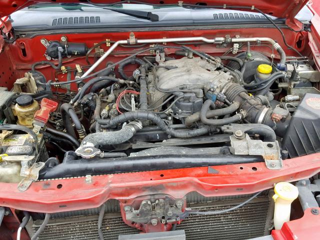 1N6ED27T52C306681 - 2002 NISSAN FRONTIER C RED photo 7