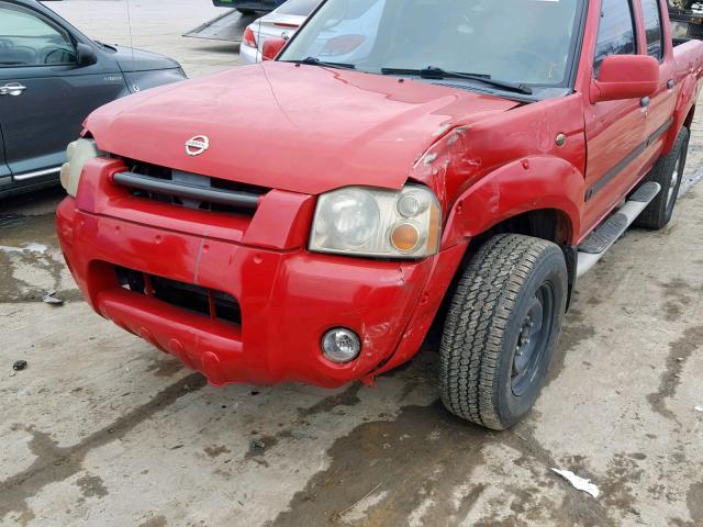 1N6ED27T52C306681 - 2002 NISSAN FRONTIER C RED photo 9