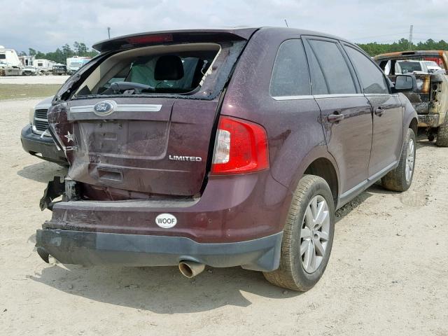 2FMDK3KC0BBA82295 - 2011 FORD EDGE LIMIT PURPLE photo 4