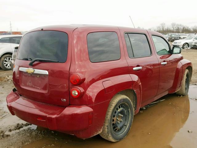 3GNDA13DX7S545720 - 2007 CHEVROLET HHR LS MAROON photo 4