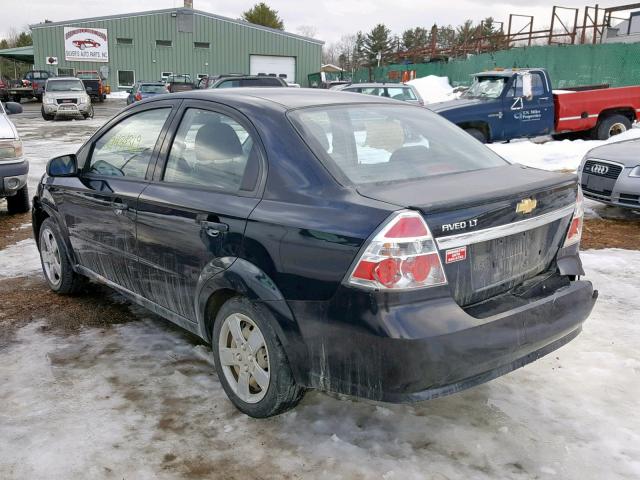 KL1TG5DE8BB256333 - 2011 CHEVROLET AVEO LT BLACK photo 3