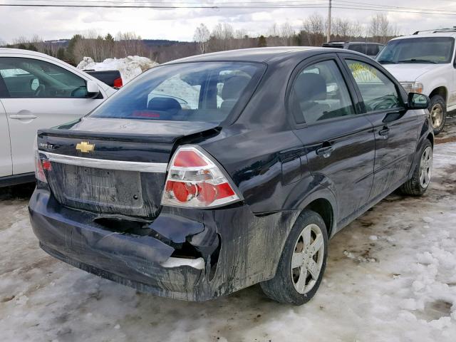 KL1TG5DE8BB256333 - 2011 CHEVROLET AVEO LT BLACK photo 4