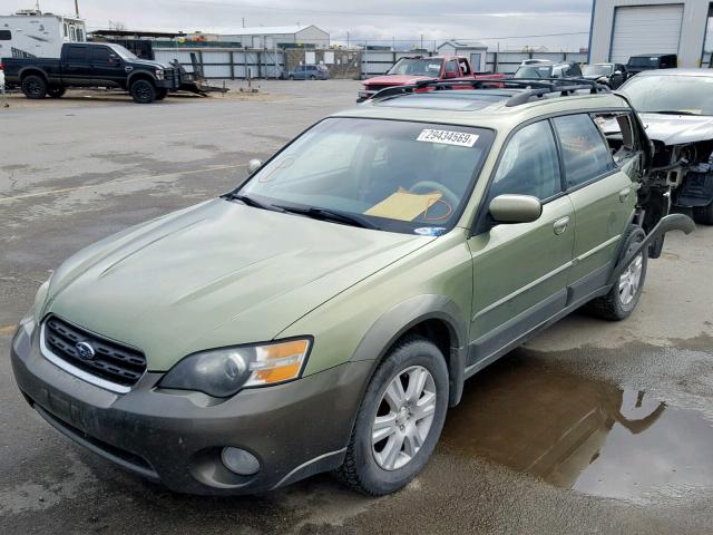 4S4BP62C157369703 - 2005 SUBARU LEGACY OUT GREEN photo 2