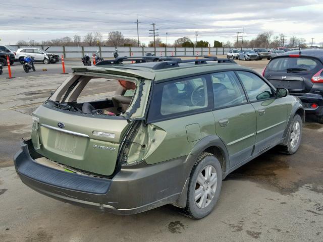 4S4BP62C157369703 - 2005 SUBARU LEGACY OUT GREEN photo 4