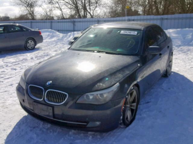 WBANV13568CZ60323 - 2008 BMW 528 XI BLACK photo 2