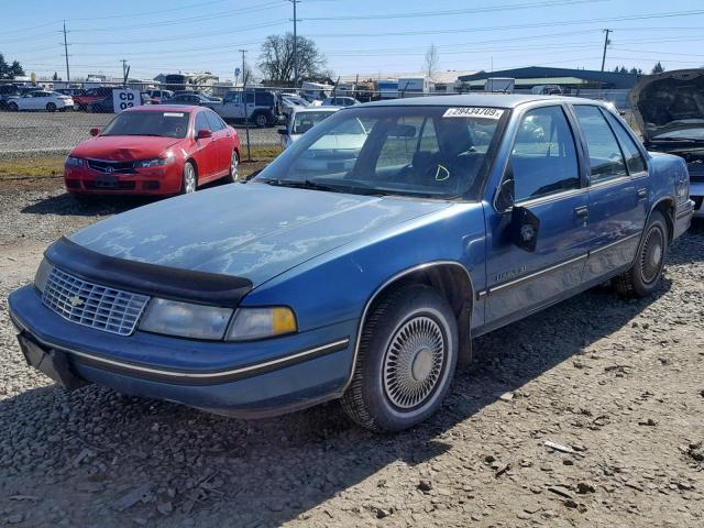 2G1WL54T5L9155228 - 1990 CHEVROLET LUMINA BLUE photo 2