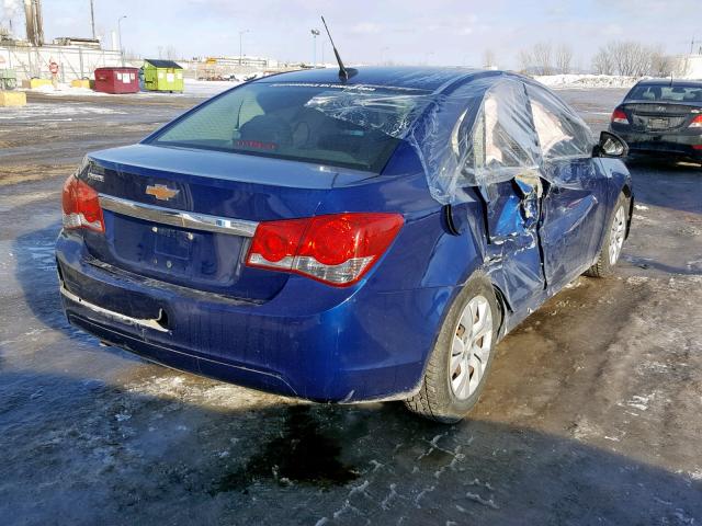 1G1PC5SHXC7348611 - 2012 CHEVROLET CRUZE LS BLUE photo 4