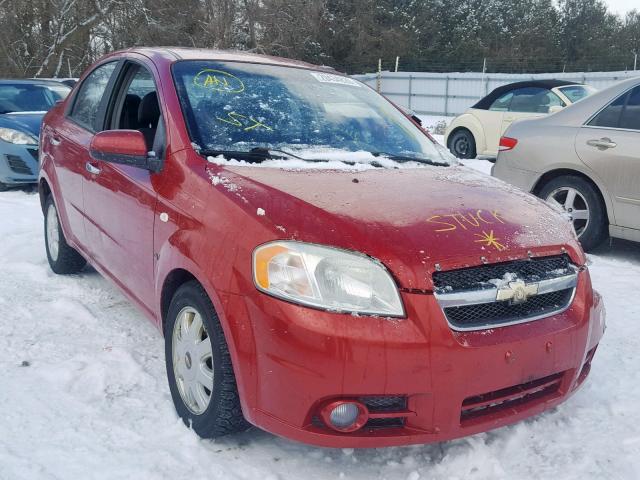 KL1TG556X8B173129 - 2008 CHEVROLET AVEO LT RED photo 1