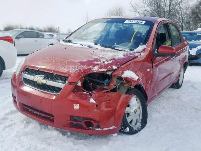 KL1TG556X8B173129 - 2008 CHEVROLET AVEO LT RED photo 2