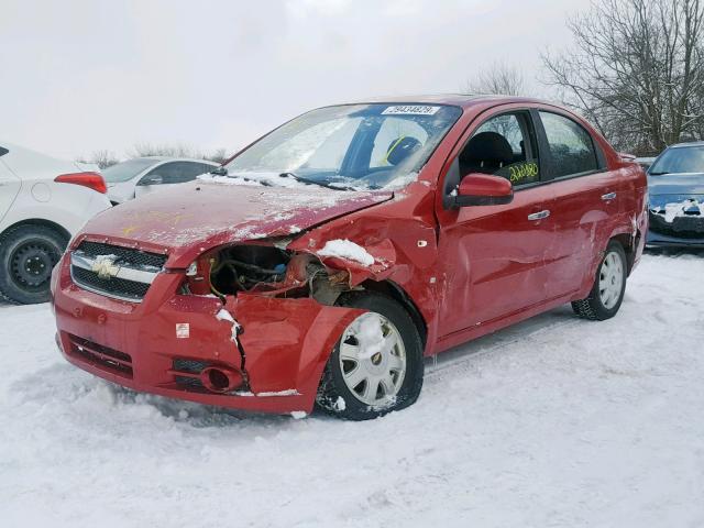 KL1TG556X8B173129 - 2008 CHEVROLET AVEO LT RED photo 9