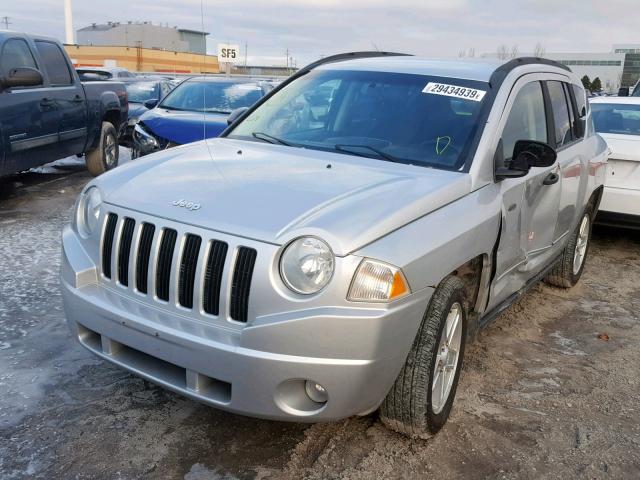 1J8FF47W98D680391 - 2008 JEEP COMPASS SP SILVER photo 2