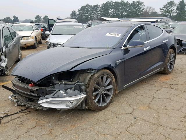 5YJSA1H27FFP70398 - 2015 TESLA MODEL S 85 BLACK photo 2